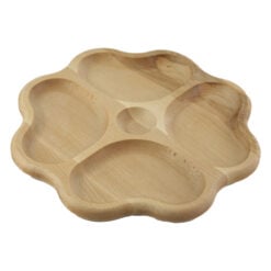 Platou din lemn cu 4 compartimente