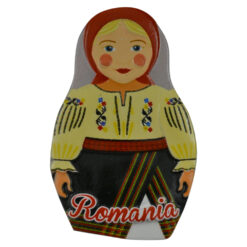 Magnet de frigider din rasina Port popular Romania 8 CM