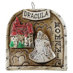 Plachet ipsos decorat cu Dracula/Romania 12 CM