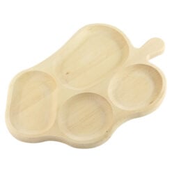 Platou servire din lemn cu 4 compartimente 38x25 CM