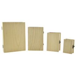 Set 4 cutii hobby realizate din lemn