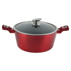 Oala cu capac din sticla 28 CM