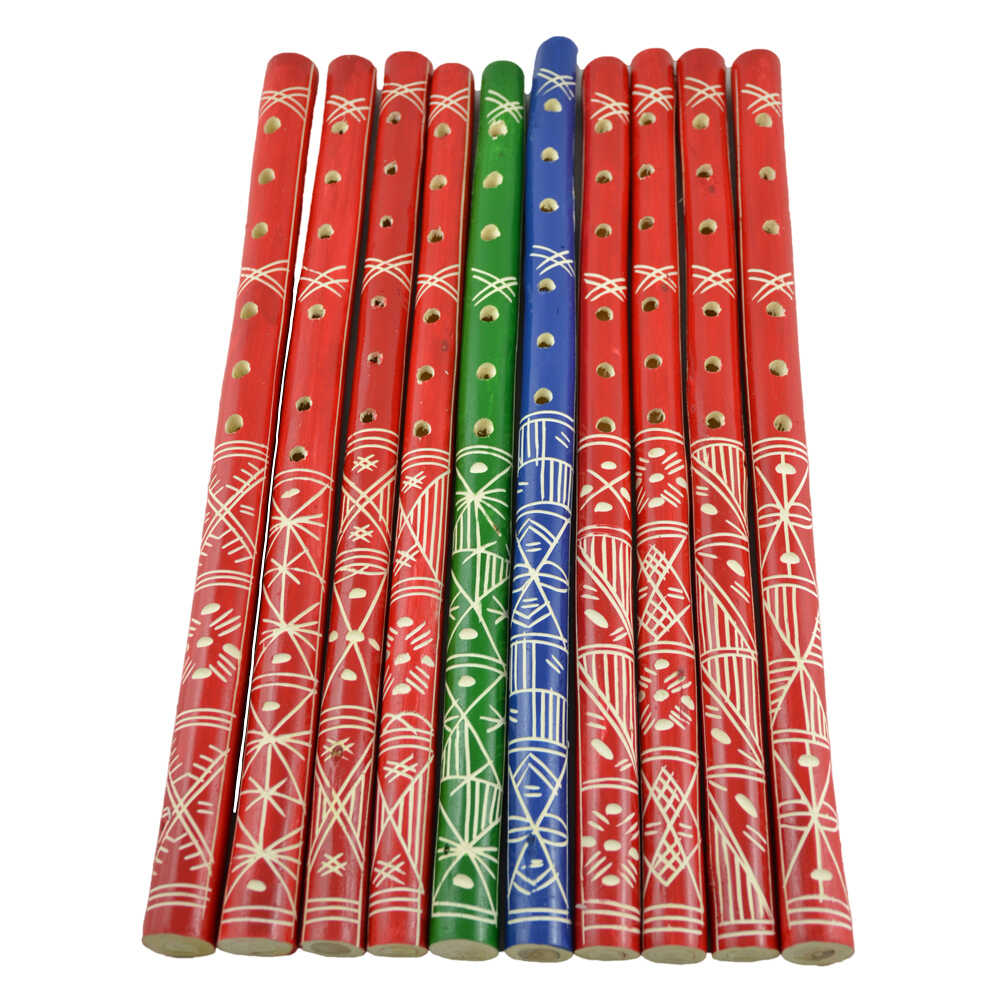 Fluier Instrument Fluier realizat din lemn - Design Traditional - Diferite culori - Mare ...