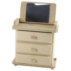 Mobilier cu oglinda si sertare realizata din lemn - Naturala