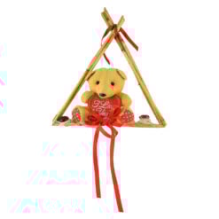 Decoratiune de agatat pentru Sf. Valentin - Ursulet cu inimioara "I love you"