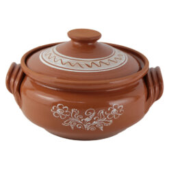 Oala de sarmale din ceramica decorat cu motive populare 5 L