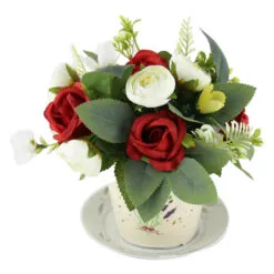 Aranjament floral in ghiveci de ceramica 16 CM
