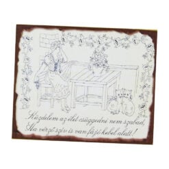 Magnet frigider din lemn Retro 6.5x8 CM