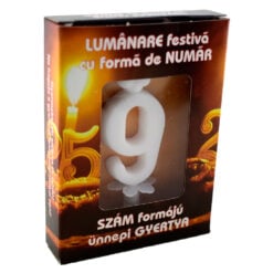 Lumanare pentru aniversari realizate in culoare alba - Diferite cifre