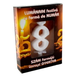 Lumanare pentru aniversari realizate in culoare alba - Diferite cifre