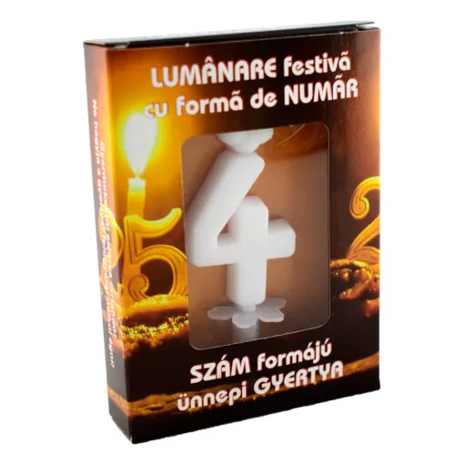 Lumanare pentru aniversari realizate in culoare alba - Diferite cifre