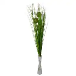 Pick decor Iarba din plastic cu 3 globuri 68 CM