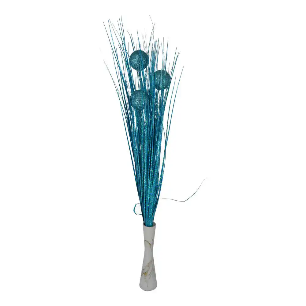 Pick decor Iarba din plastic cu 3 globuri 68 CM