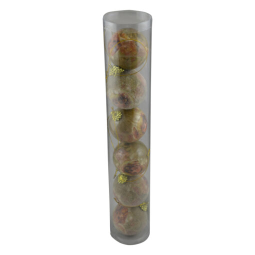 Set 6 globuri pentru brad realizate din plastic - Design Ingeras (Model 1)