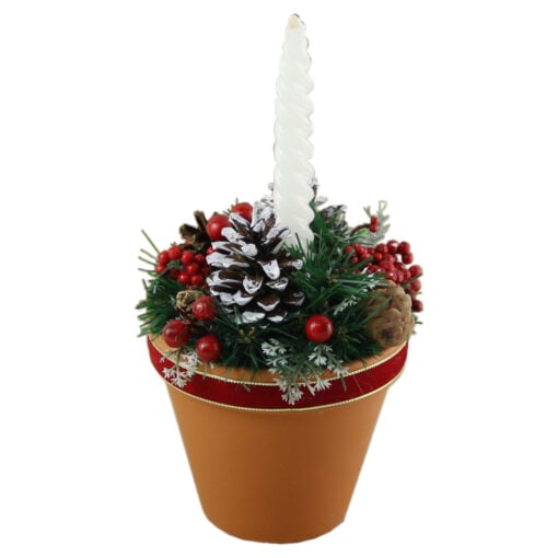 Decor Craciun pentru masa cu lumanare 28 CM