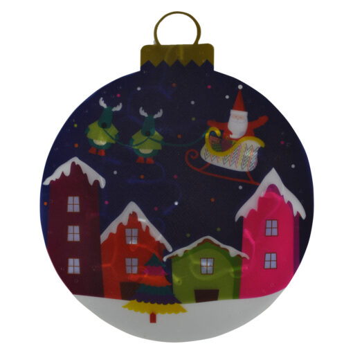 Decoratiune pentru fereastra realizata din plastic si dotata cu LED - Design Craciun - Diferite modele