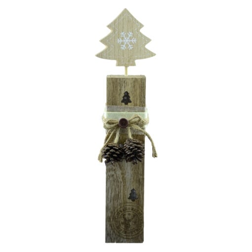 Decoratiune cu LED realizata din lemn - Design Brad ( 41cm )