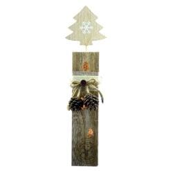 Decoratiune cu LED realizata din lemn - Design Brad ( 41cm )