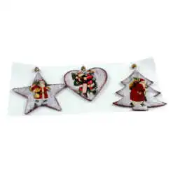 Decoratiune pentru craciun realizata din lemn - Diferite modele ( 9cm )