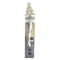 Decoratiune cu LED realizata din lemn - Design Brad ( 41cm )