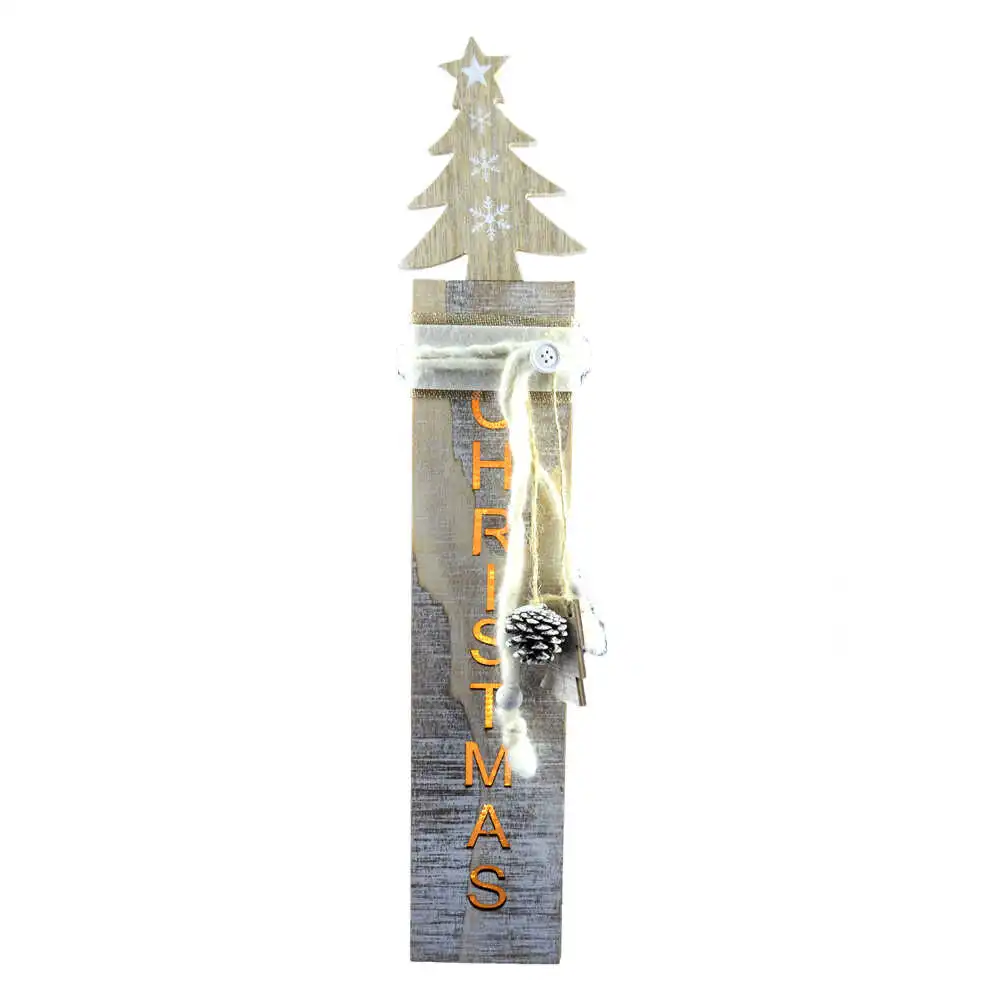 Decoratiune cu LED realizata din lemn - Design Brad ( 41cm ) Decoratiune cu LED realizata din lemn - Design Brad ( 41cm )