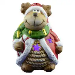 Candela cu LED realizata din ceramica - Design Ren cu fular - 2 modele (Model 2)