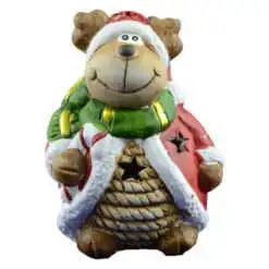 Candela cu LED realizata din ceramica - Design Ren cu fular - 2 modele (Model 2)