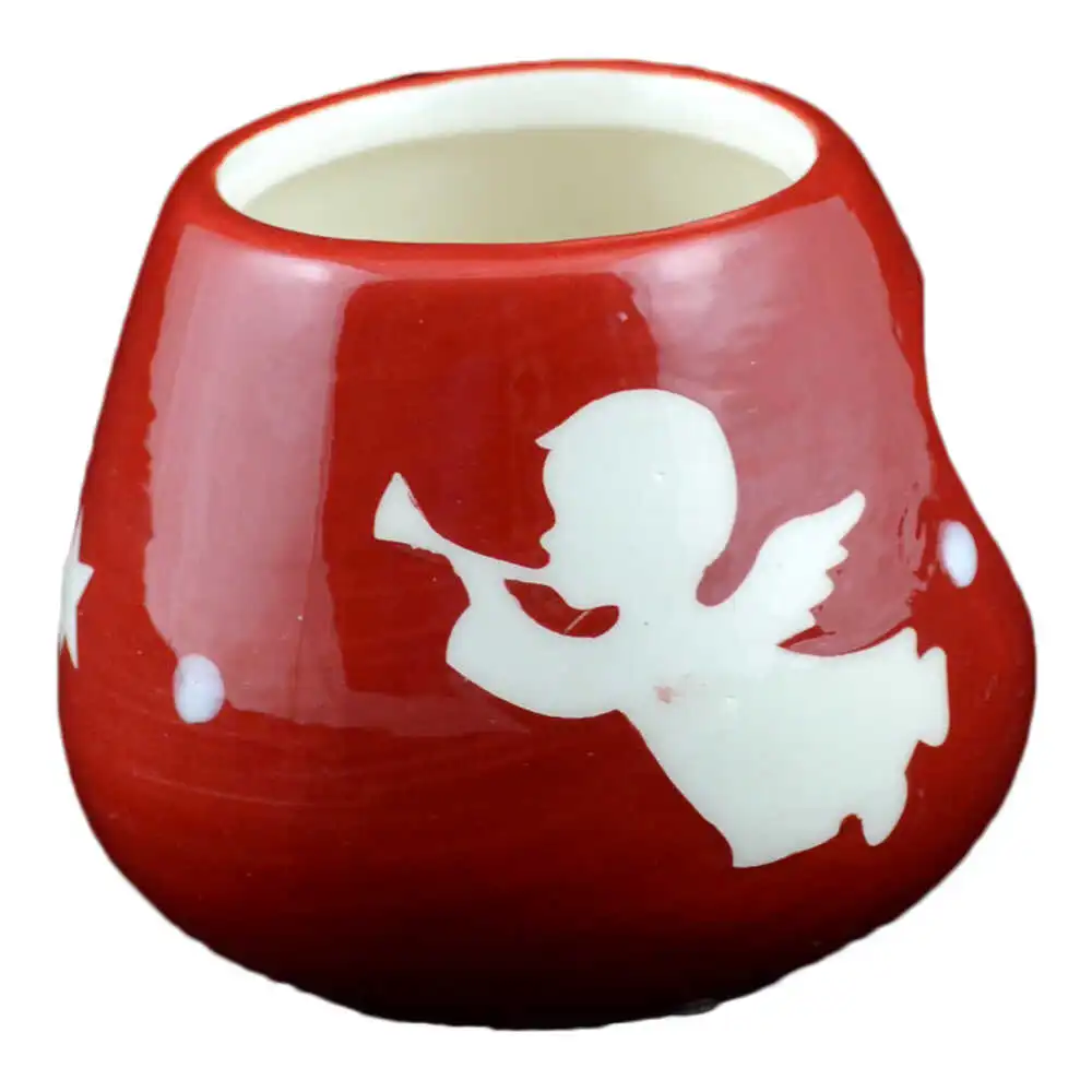 Candela rotunda realizata din ceramica - Design Ingeras (Model 2)