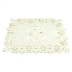 Suport farfurie Craciun din pasla 30x40 CM - Fulgi de zapada