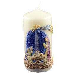 Lumanare craciun in forma cilindrica - Design Christmas Crib (Model 1)