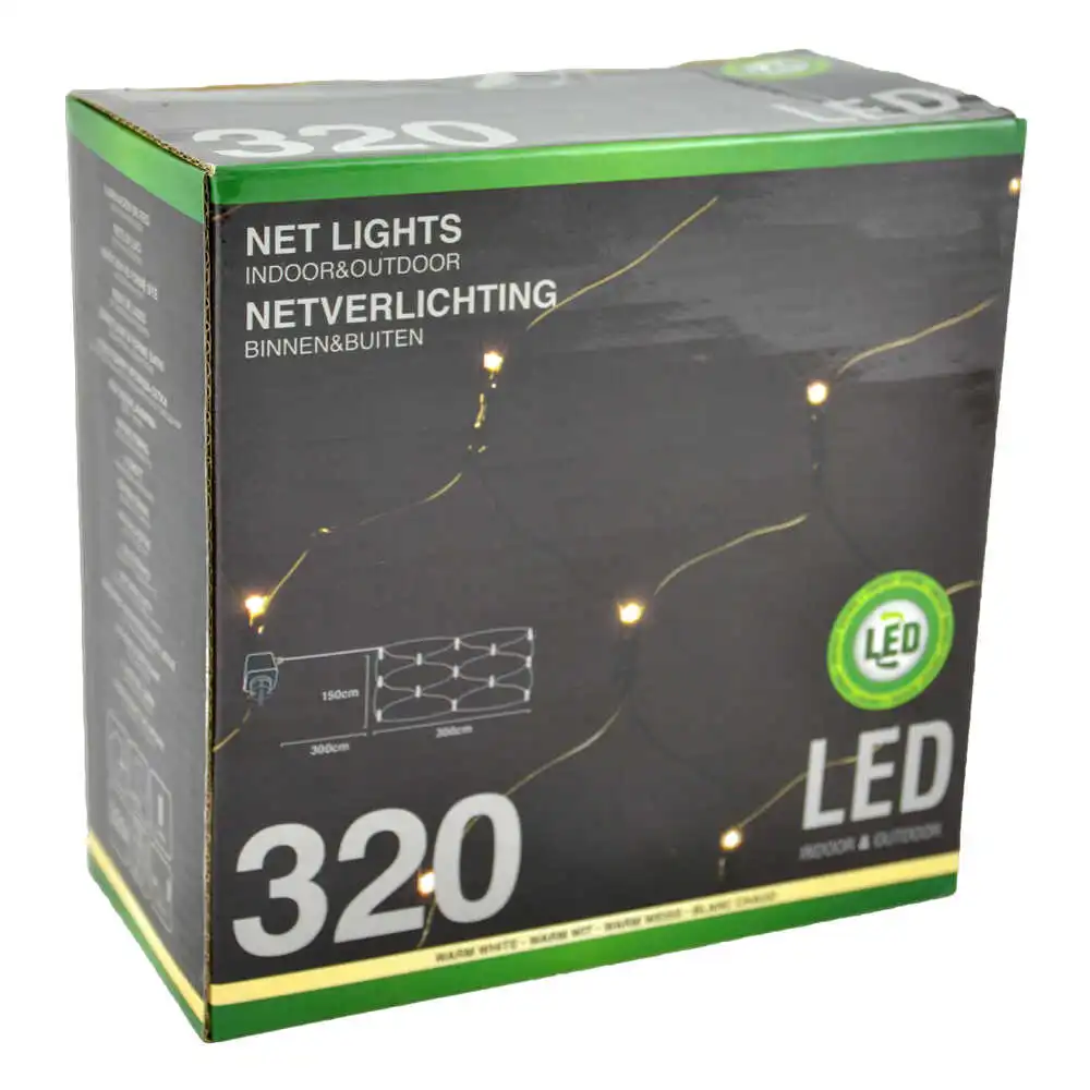 Instalatie led tip plasa pentru decor de craciun (320 led)