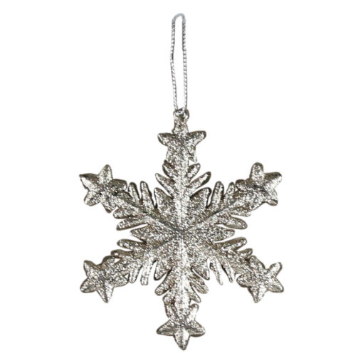 Ornament de brad Stea cu glitter din plastic 10 CM