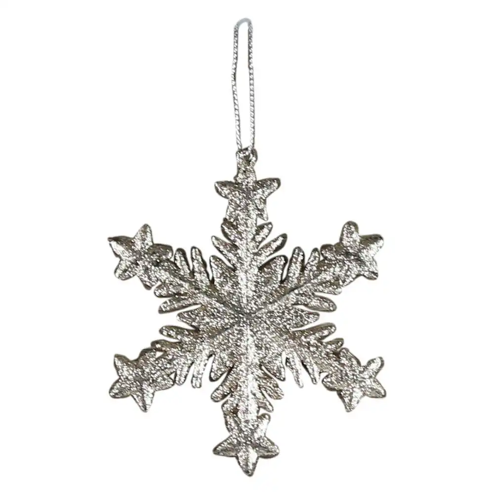 Ornament de brad Stea cu glitter din plastic 10 CM