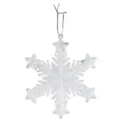Ornament de brad Stea cu glitter din plastic 10 CM