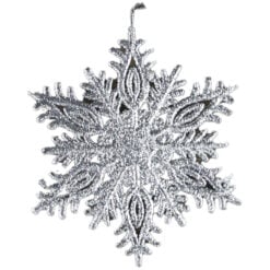 Ornament de brad Stea cu glitter din plastic 10 CM