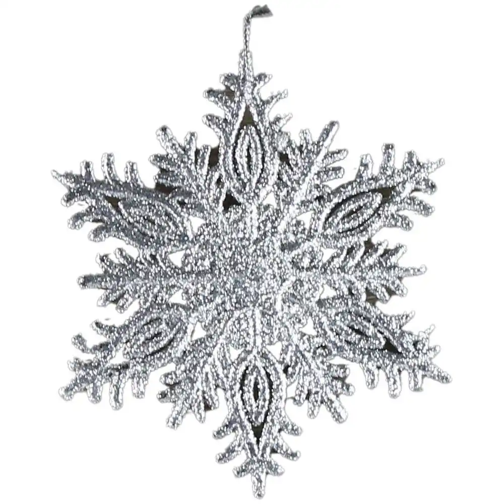 Ornament de brad Stea cu glitter din plastic 10 CM