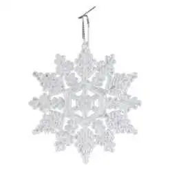 Ornament de brad Stea cu glitter din plastic 10 CM