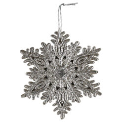 Ornament de brad Stea cu glitter din plastic 10 CM