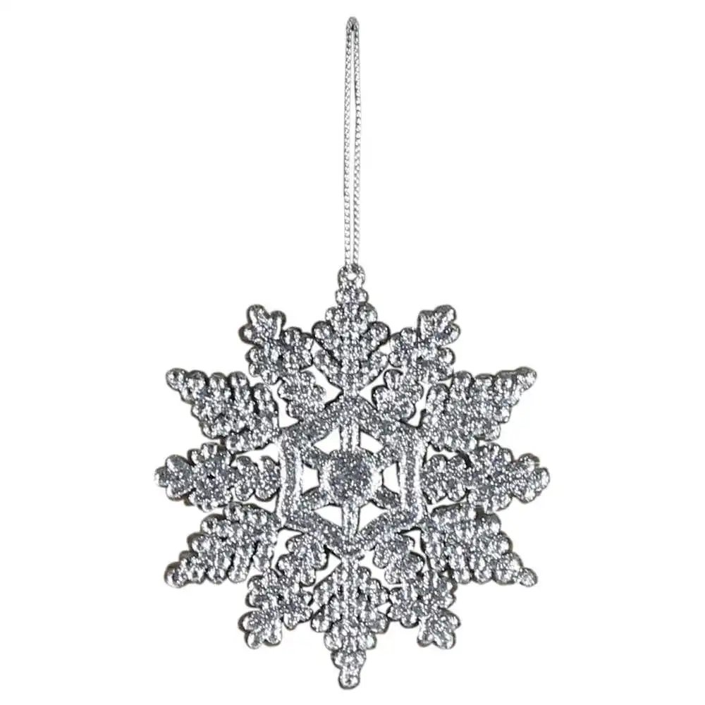 Ornament de brad Stea cu glitter din plastic 10 CM