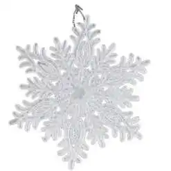 Ornament de brad Stea cu glitter din plastic 10 CM