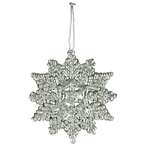 Ornament de brad Stea cu glitter din plastic 10 CM