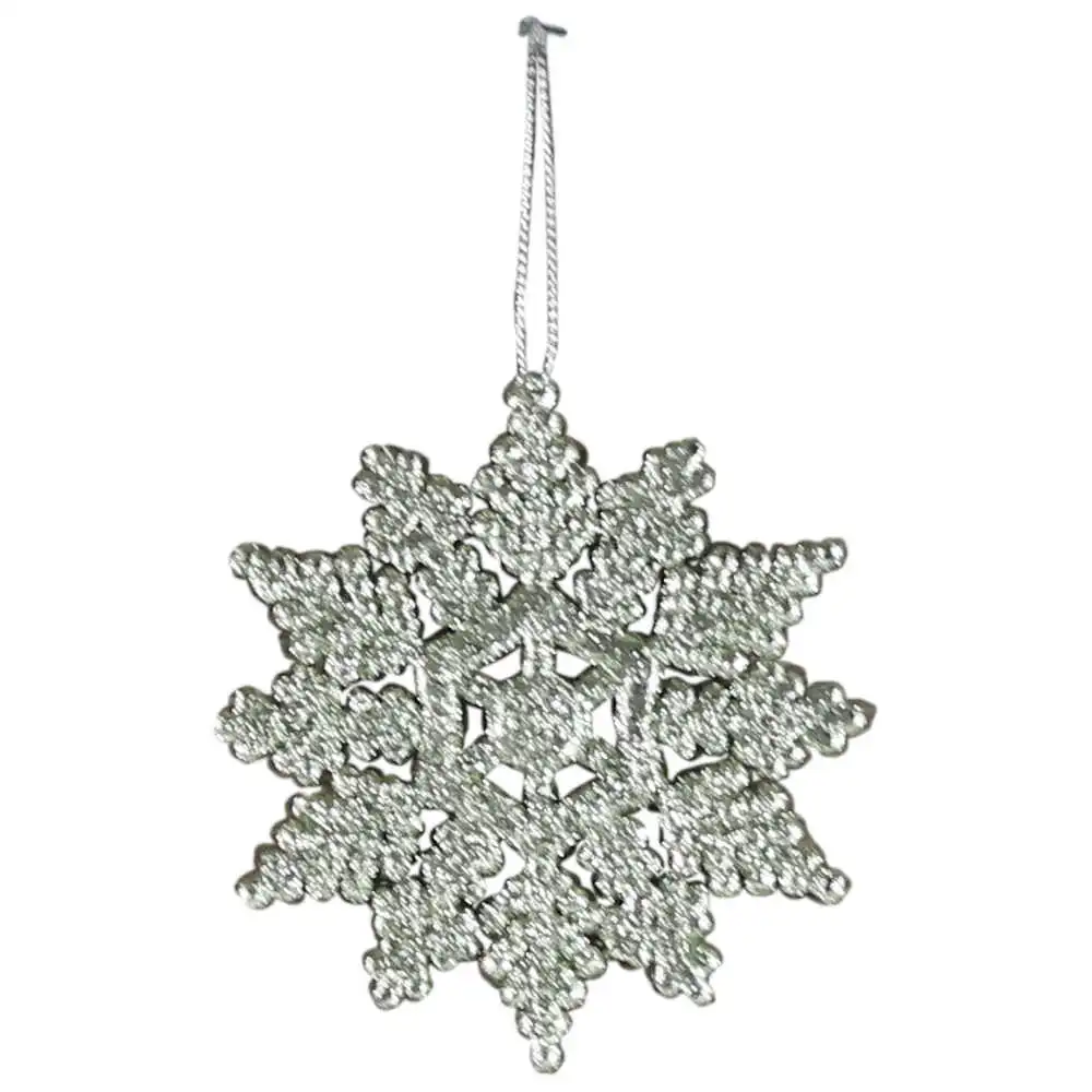 Ornament de brad Stea cu glitter din plastic 10 CM