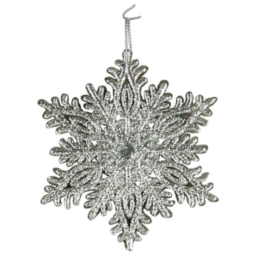 Ornament de brad Stea cu glitter din plastic 10 CM
