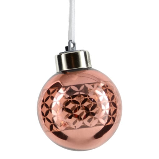 Glob cu led realizat din sticla pentru brad de craciun - Design Dungi - Diferite modele (Model 3)