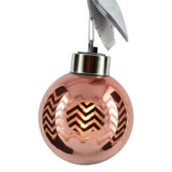 Glob cu led realizat din sticla pentru brad de craciun - Design Dungi - Diferite modele (Model 3)