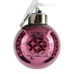 Glob cu led realizat din sticla pentru brad de craciun - Design Dungi - Diferite modele (Model 4)