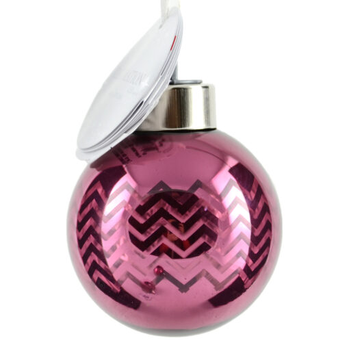 Glob cu led realizat din sticla pentru brad de craciun - Design Dungi - Diferite modele (Model 4)