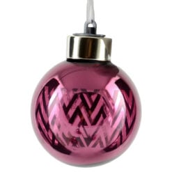 Glob cu led realizat din sticla pentru brad de craciun - Design Dungi - Diferite modele (Model 4)