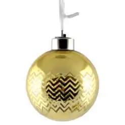 Glob cu led realizat din sticla pentru brad de craciun - Design Dungi - Diferite modele (Model 5)