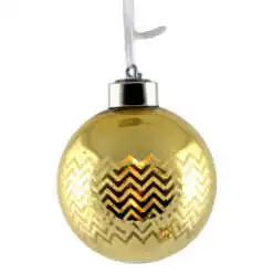 Glob cu led realizat din sticla pentru brad de craciun - Design Dungi - Diferite modele (Model 5)